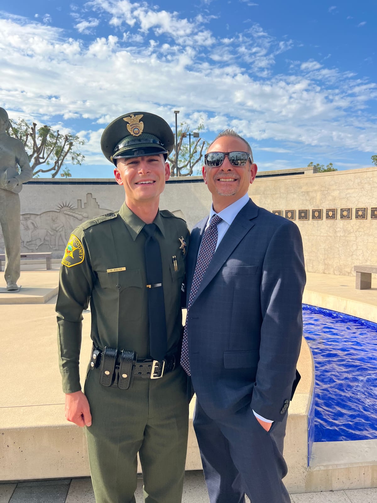 Lee Kulick with his son Ethan Kulick, an Orange County Sheriff's Department deputy